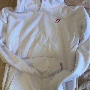 White gymshark hoodie